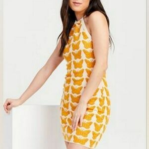 Alter'd State Butterfly Print Halter Dress